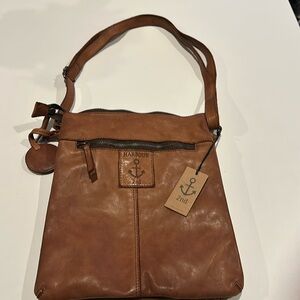 HARBOUR  2nd LEATHER  BROWN BAG NWT